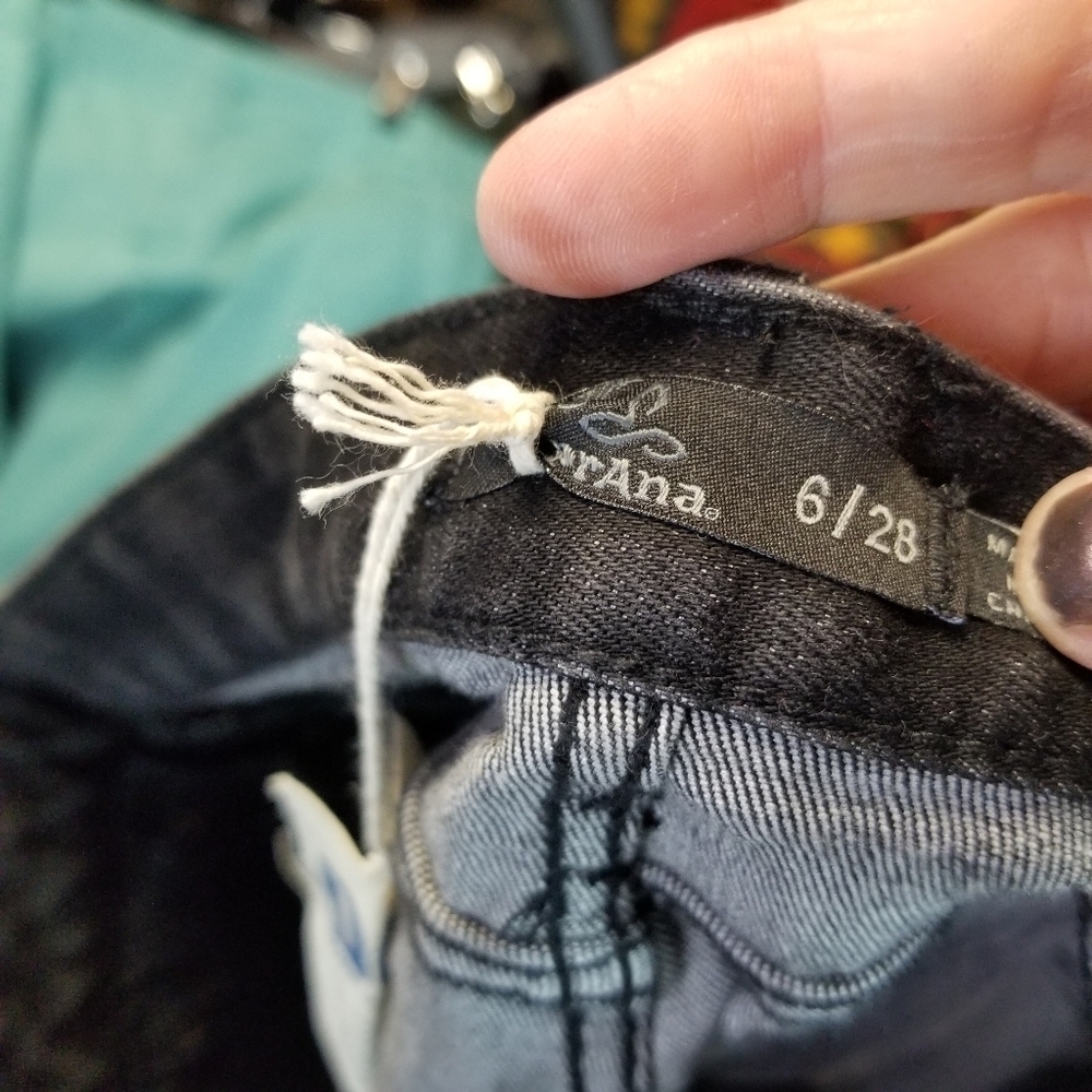 Prana London black denim jean raw hem shorts - Picture 7 of 10